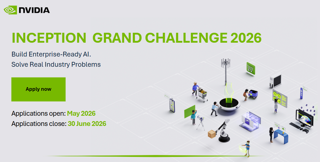 NVIDIA Inception Grand Challenge 2026 모집 안내 포스터